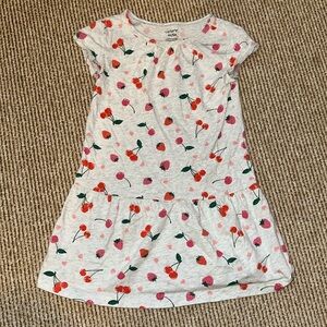 Carters toddler girl 5T strawberries and cherries short sleeve dress